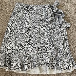 black and white dotted skirt